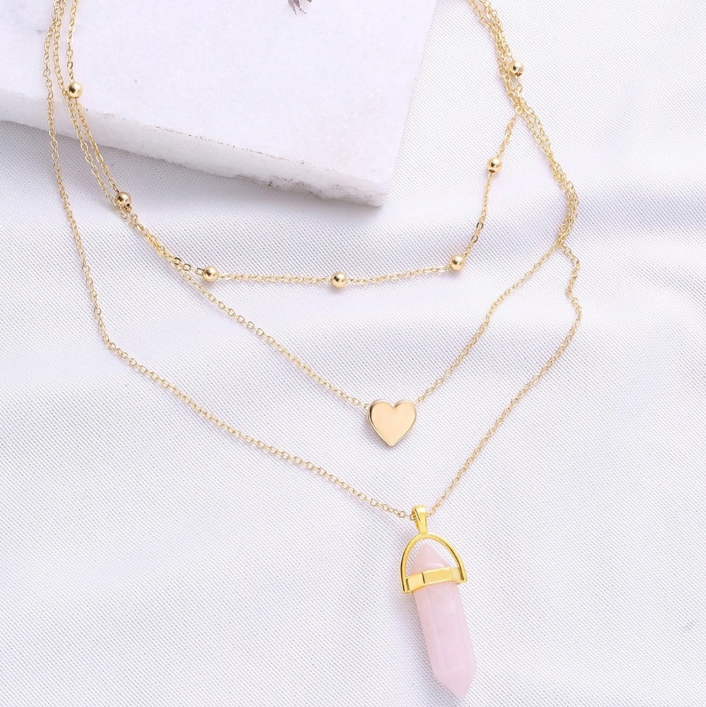 Rose Quartz Layered Necklace